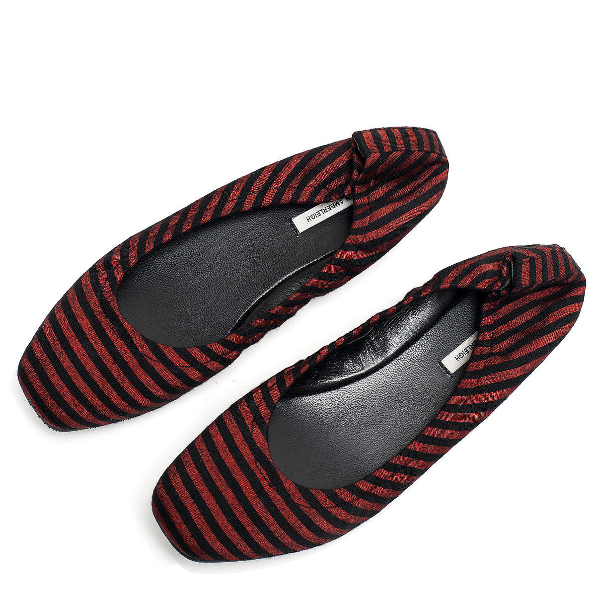 9000 fabric loafers; red and black