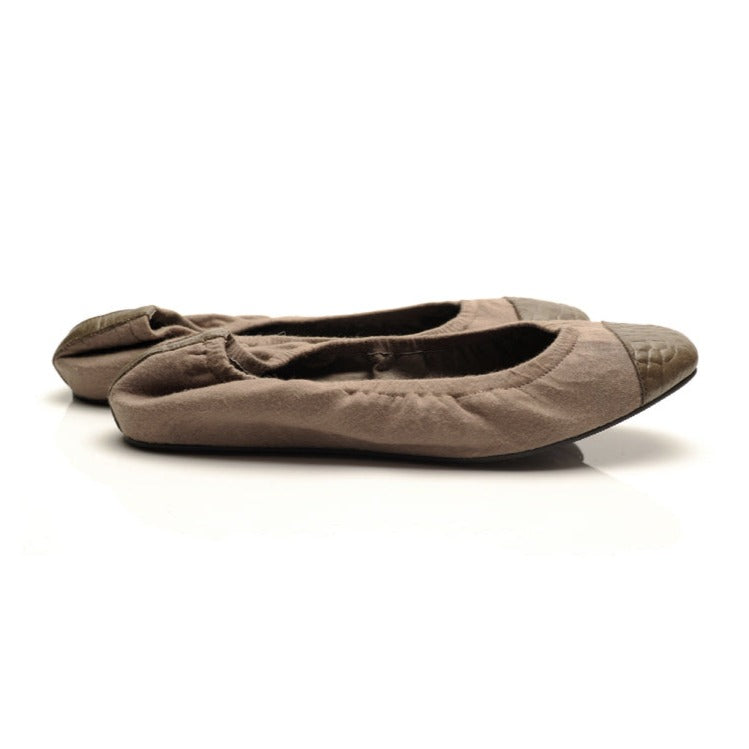 9002 cotton and leather loafers; mocha