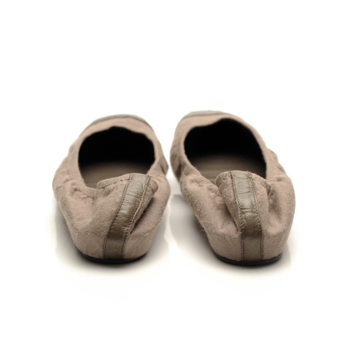 9002 cotton and leather loafers; mocha