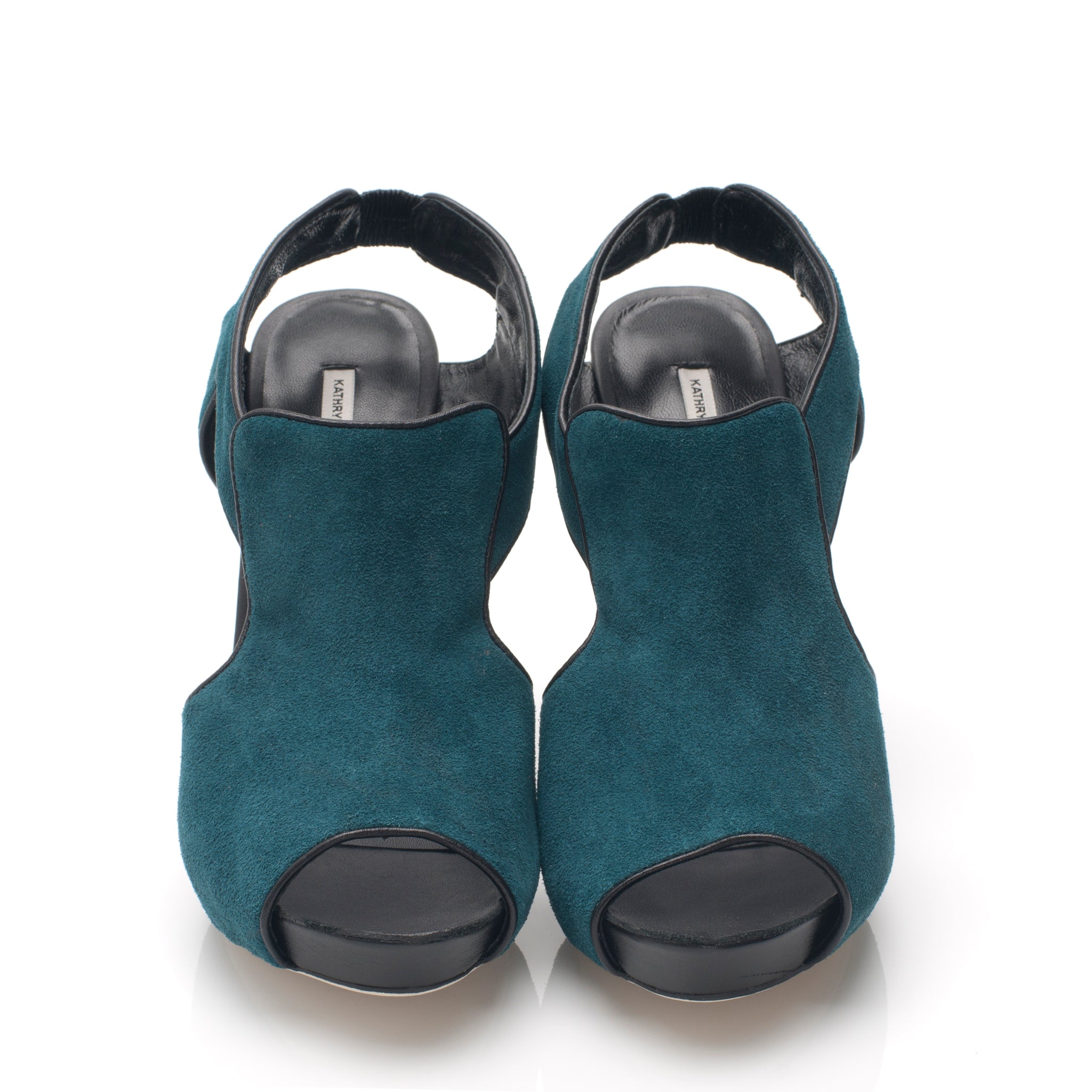 3113 suede slingbacks; blue