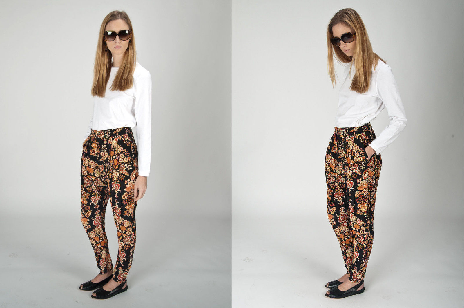 K414 leather slingbacks; black croc