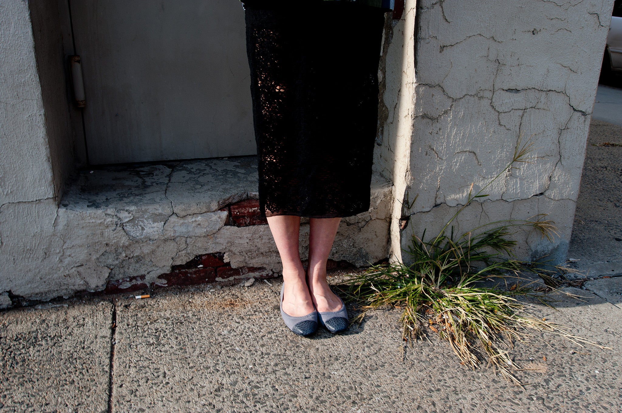 9002 cotton and leather loafers; slate