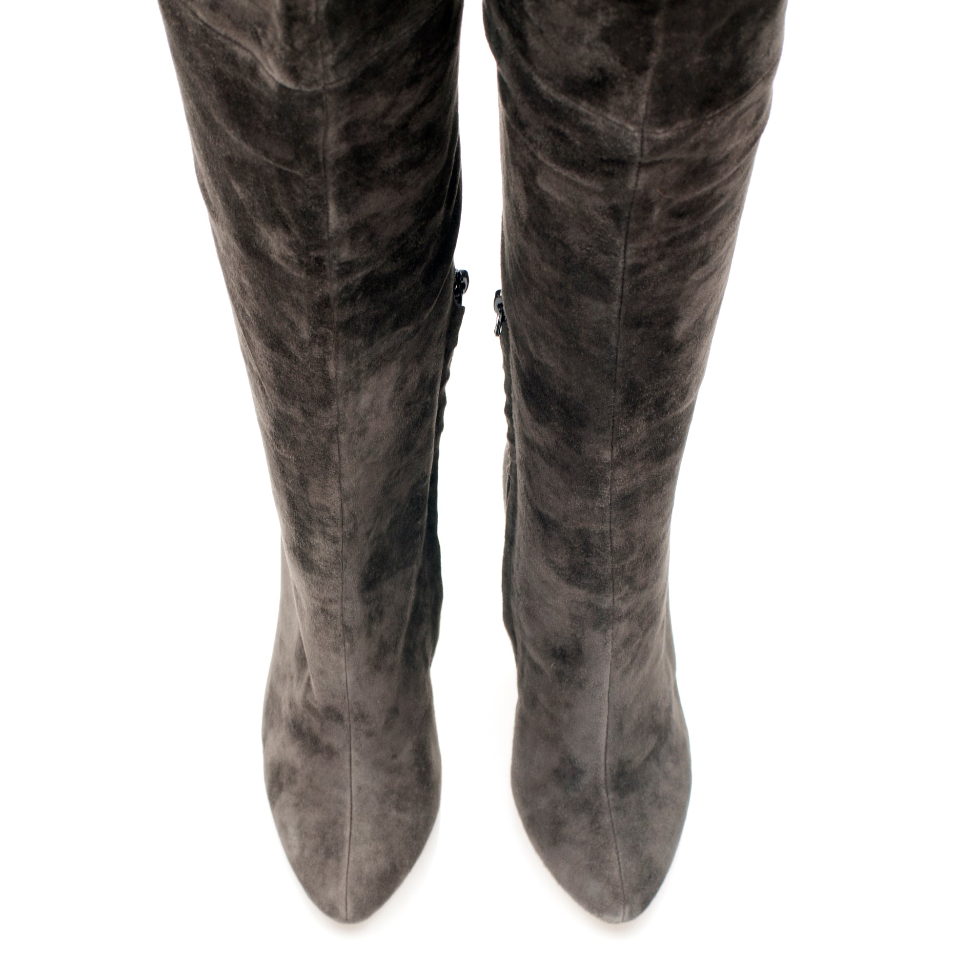 7124 suede boots; grey