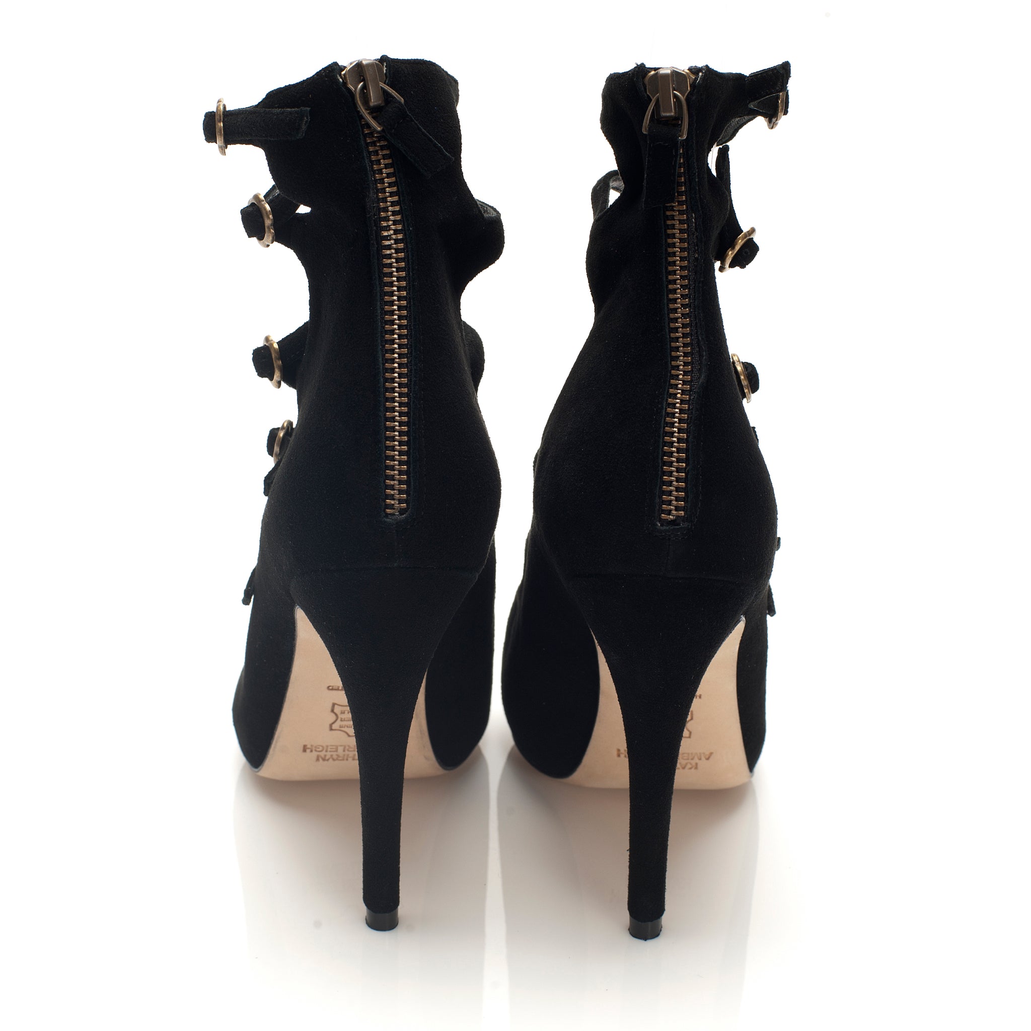 K435 suede pumps; black