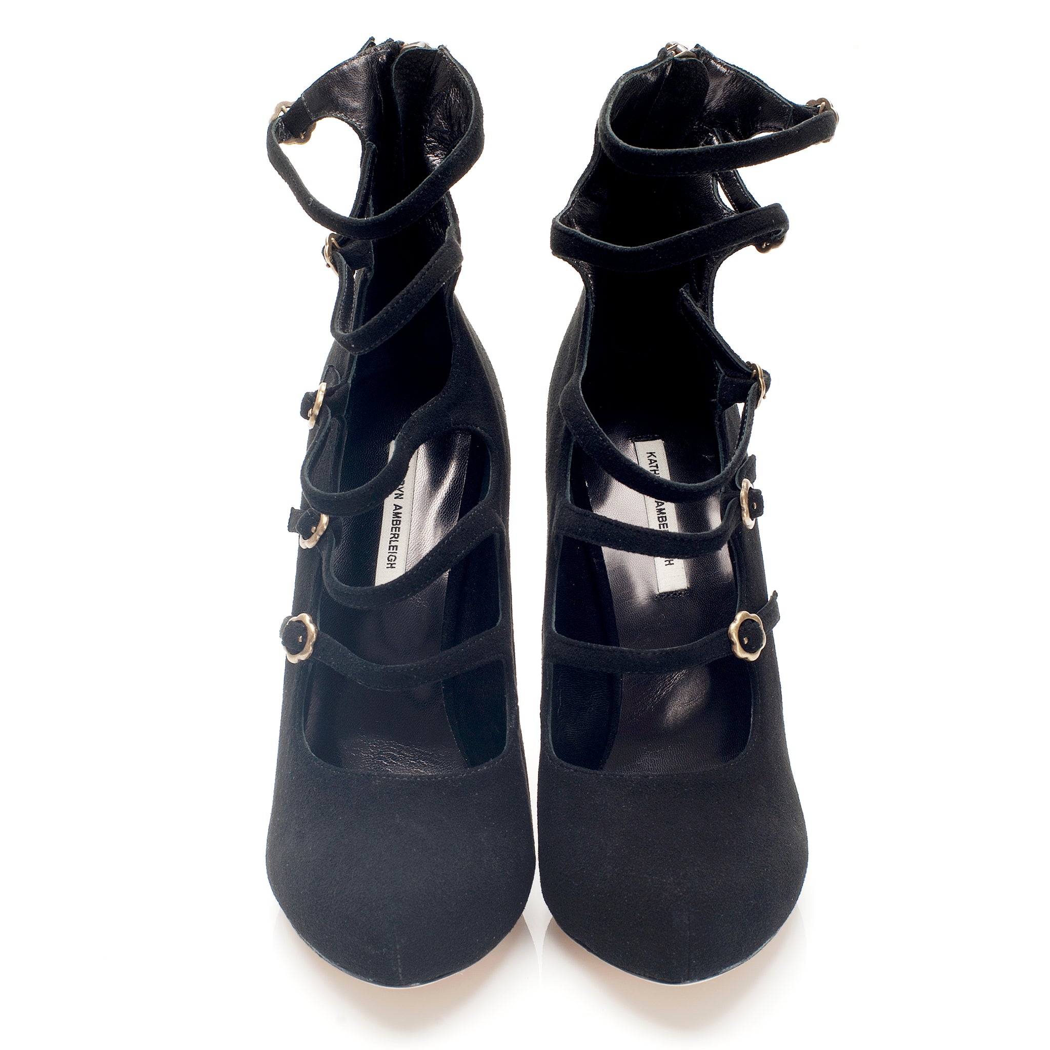 K435 suede pumps; black