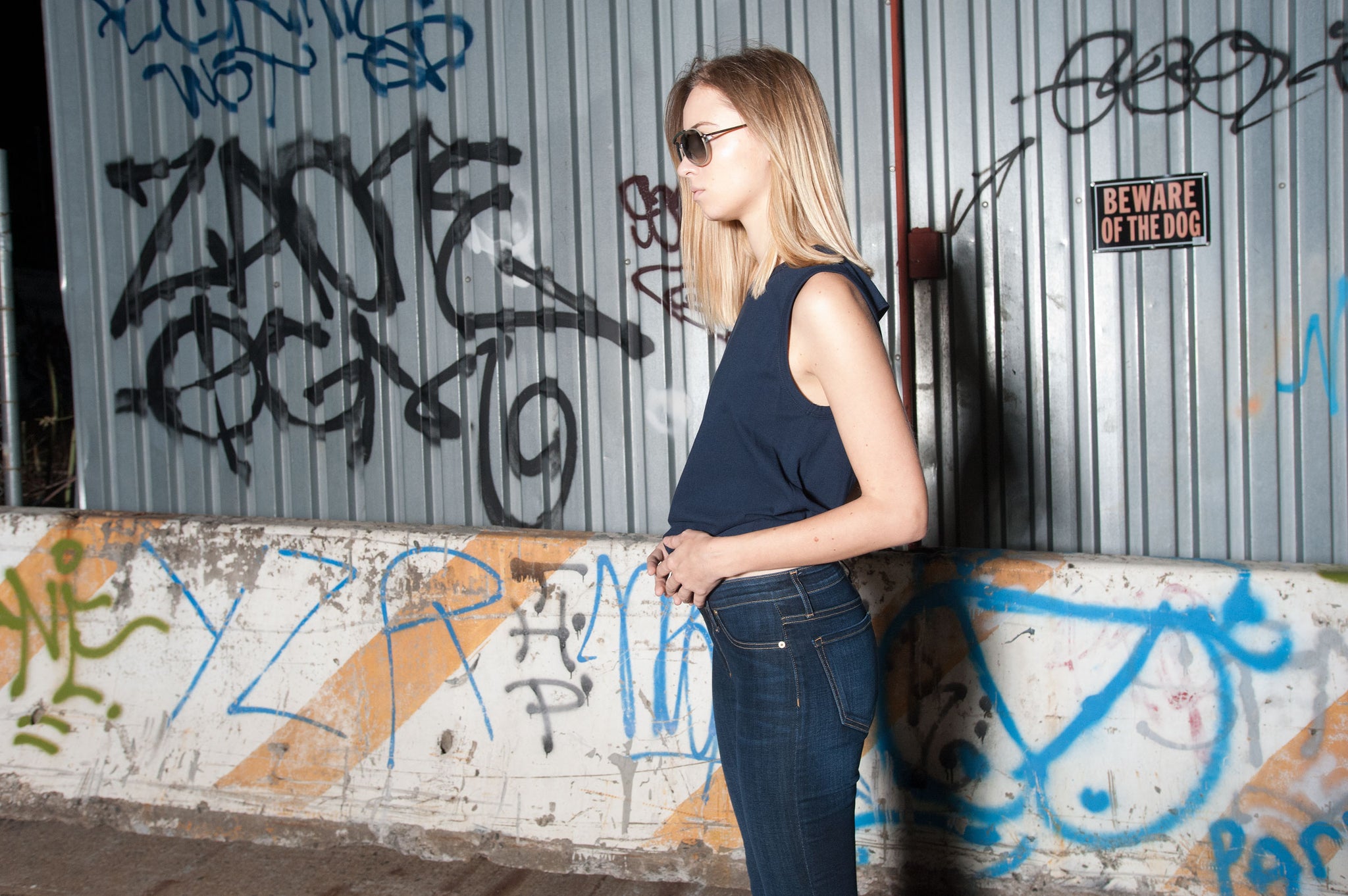 JOIE : DENIM PANTS, NAVY BLUE