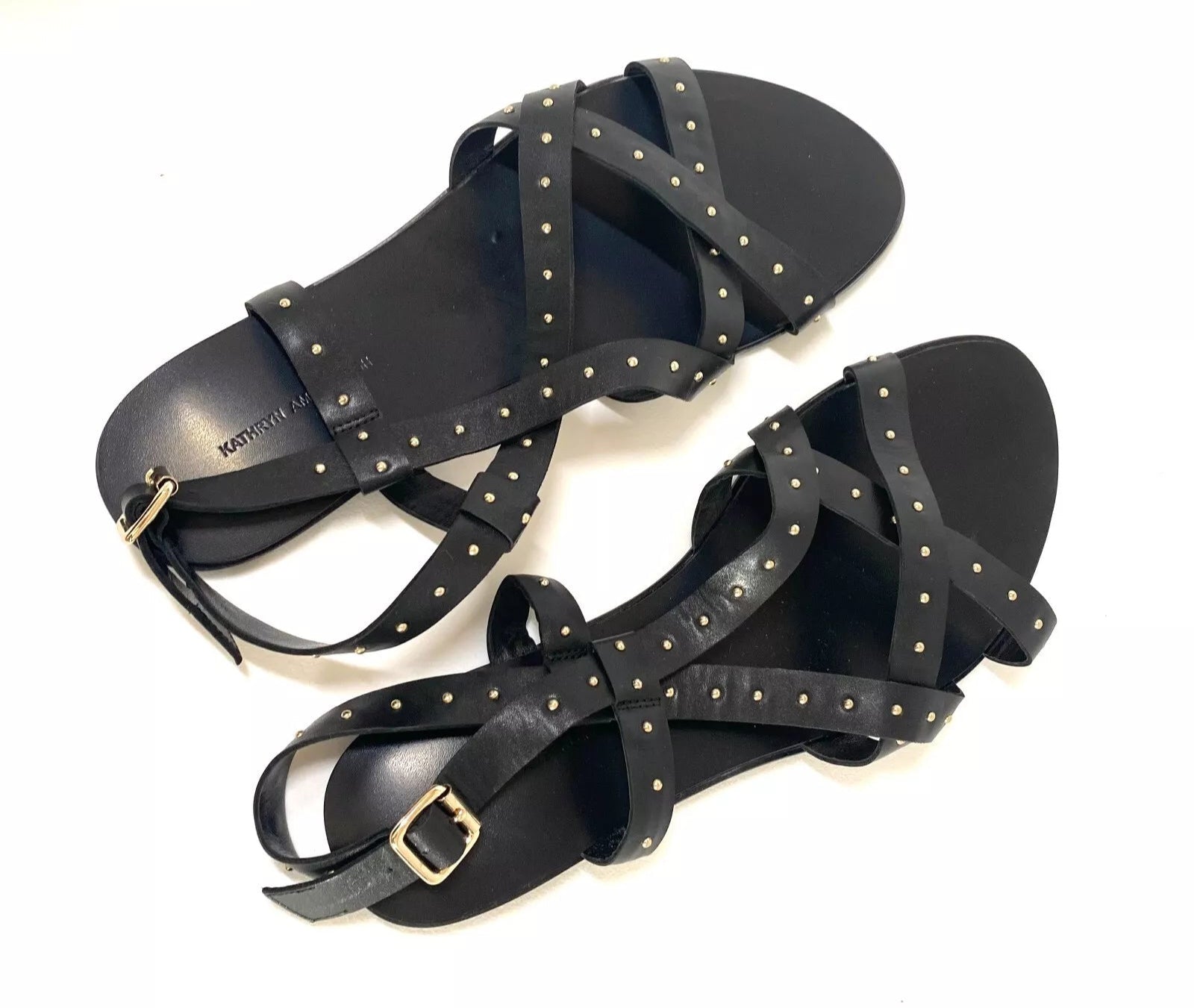 J112 leather sandals; black