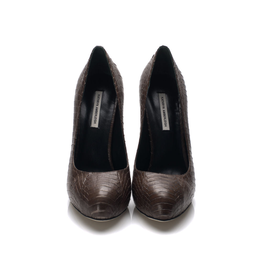 3084 snakeskin heels; old wood
