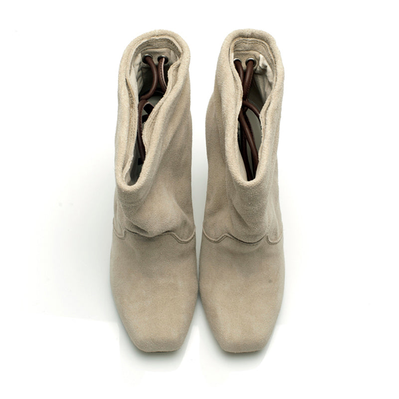 5216 suede boots; almond