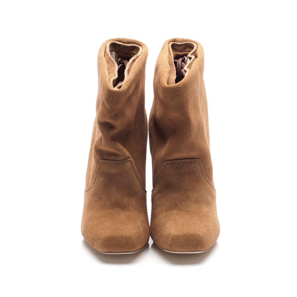 5216 suede boots; tan