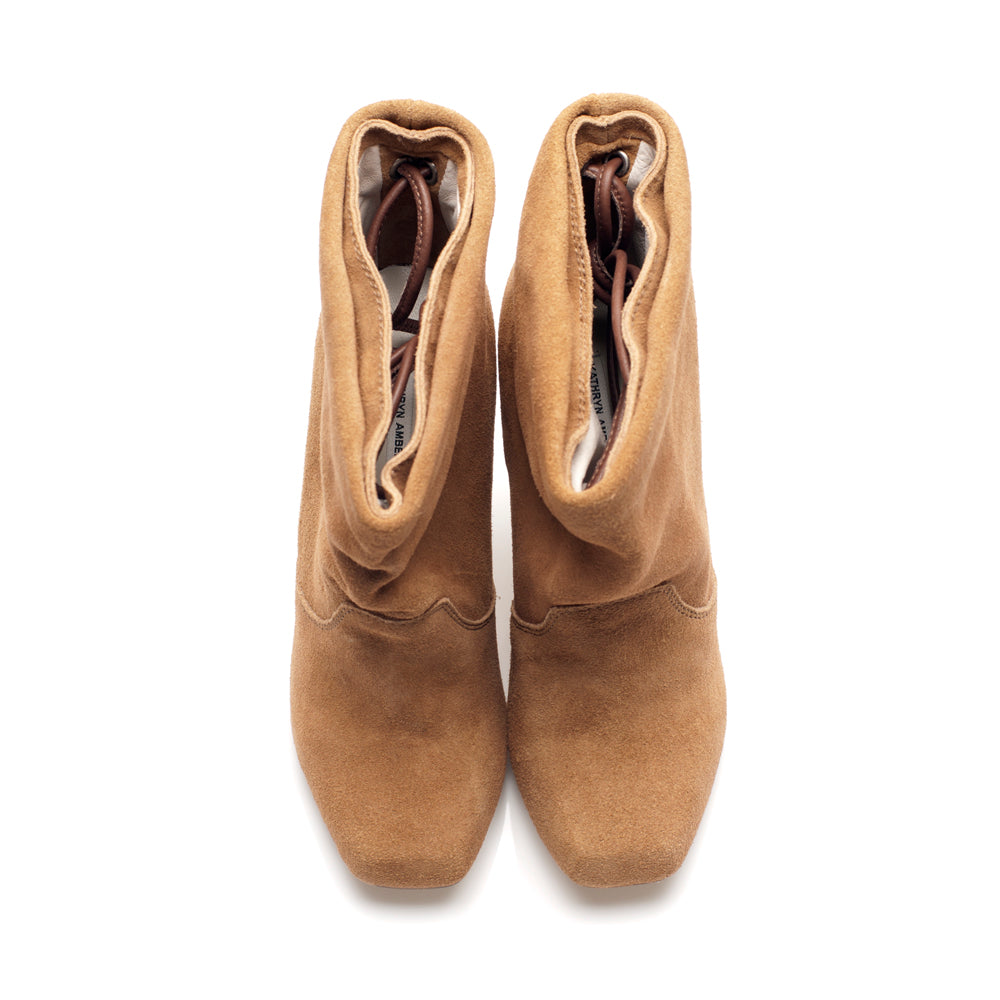 5216 suede boots; tan