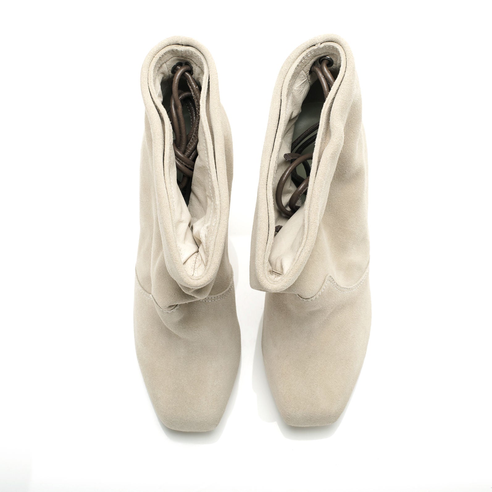 5216 suede boots; almond