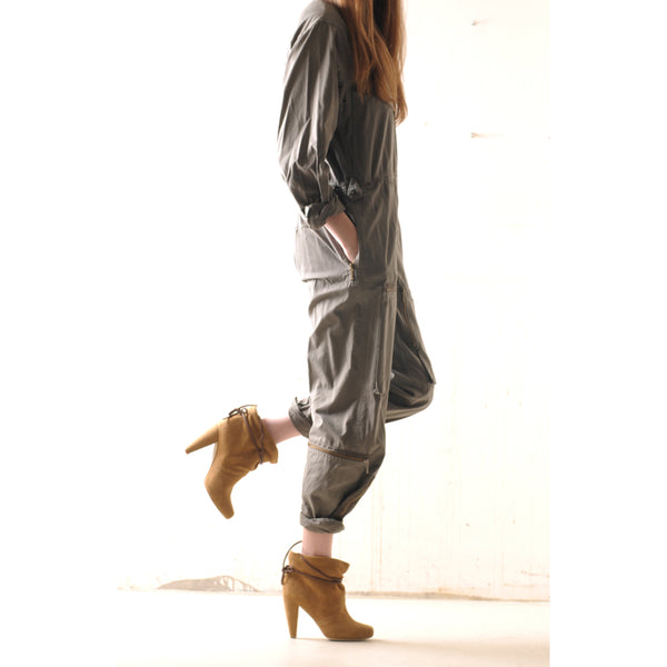 5216 suede boots; tan