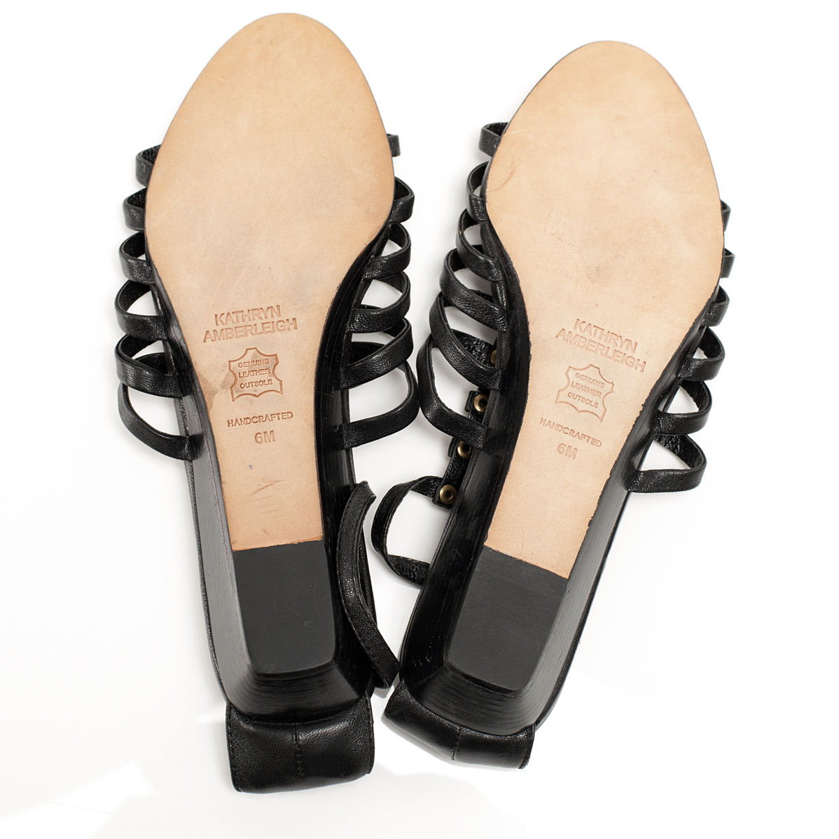 J018 lambskin sandals; black