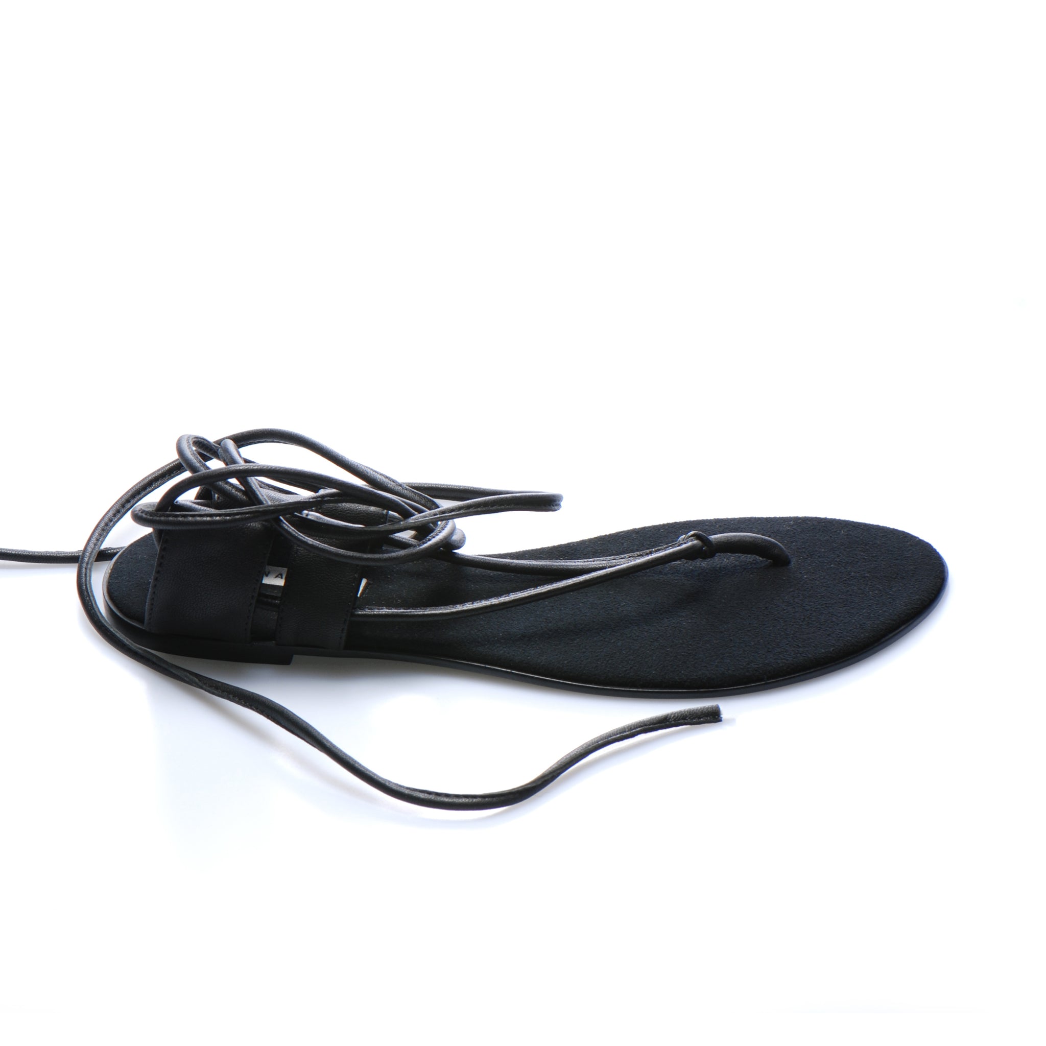 3014 leather sandals; black