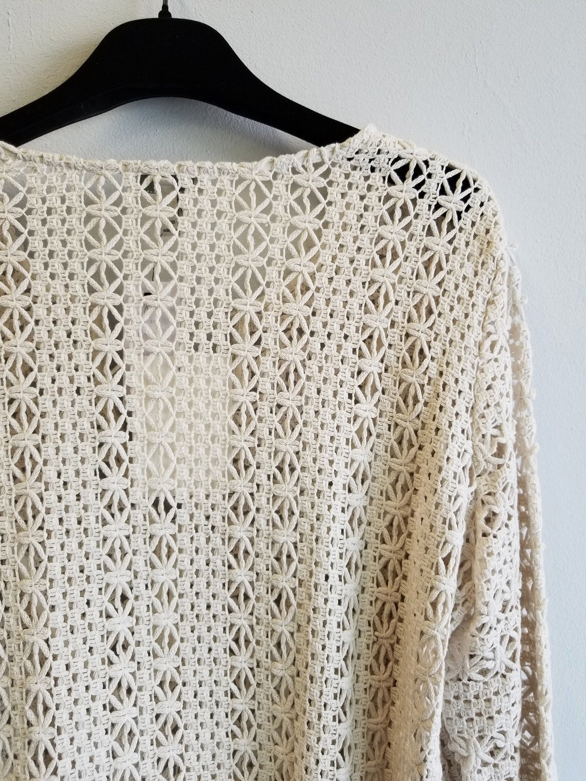 JOIE : CROCHET TUNIC BLOUSE, BEIGE