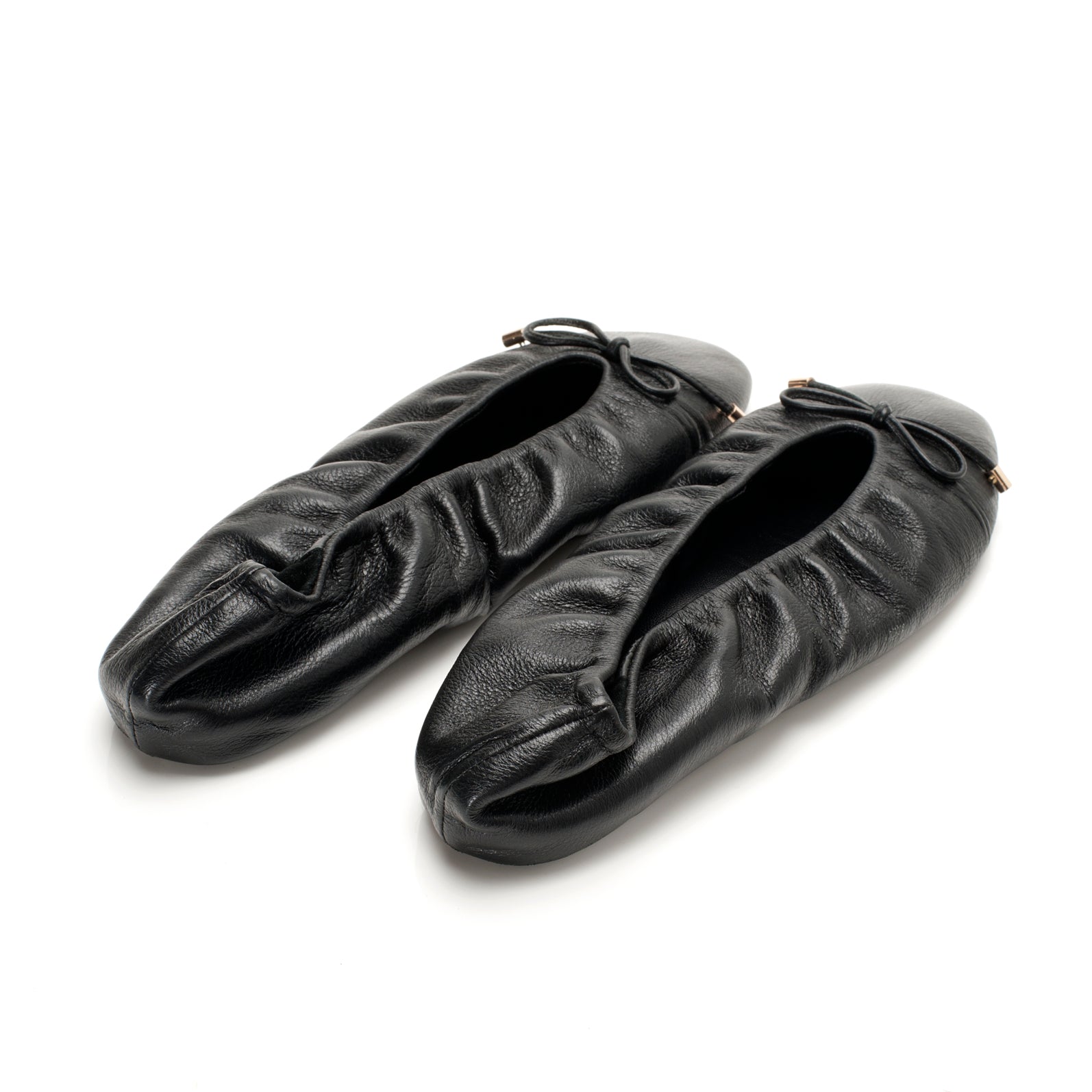 K329 leather loafers; black