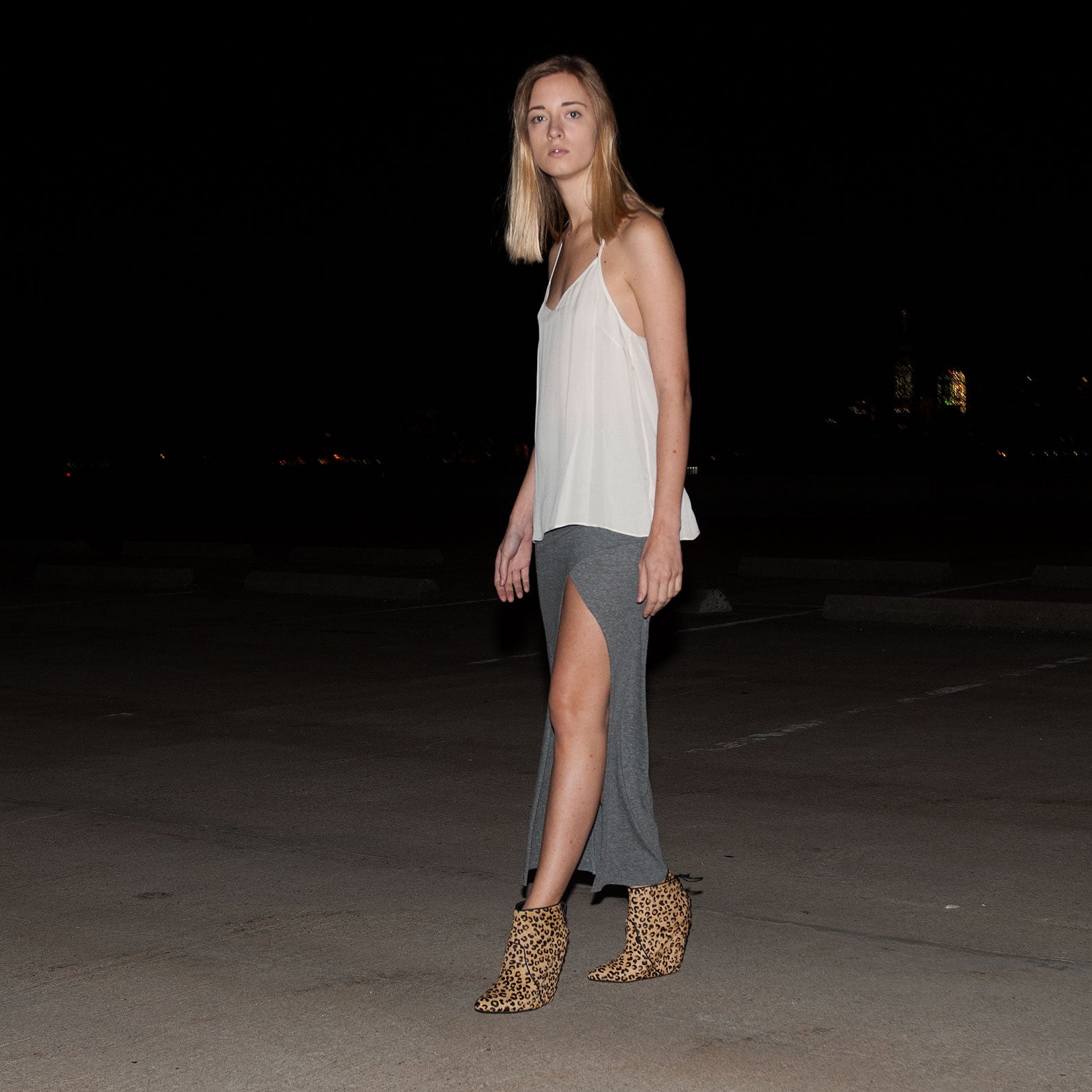 K305 hair boots; brown leo