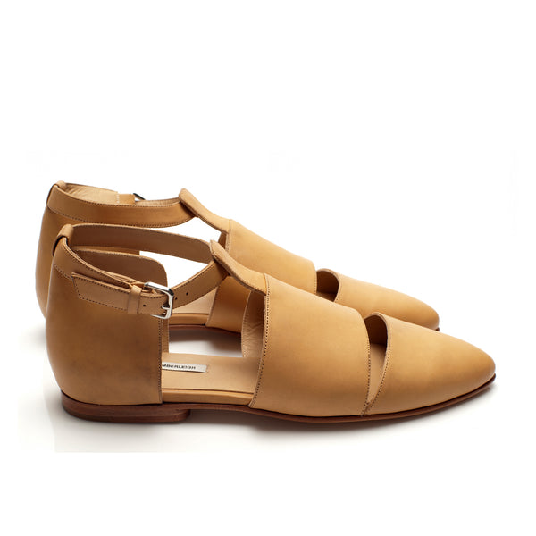 K740 leather loafers; tan