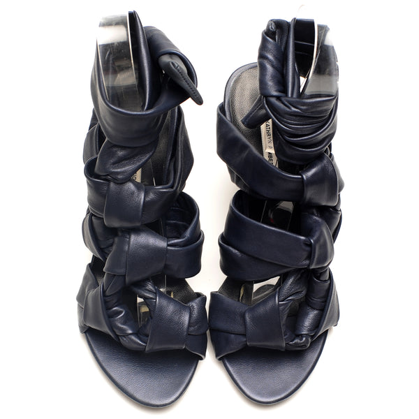 K737 leather heels; midnight