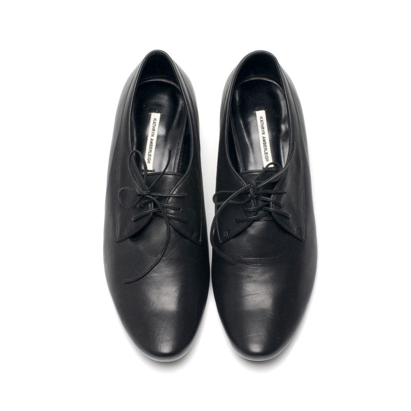 J545 leather loafers; black