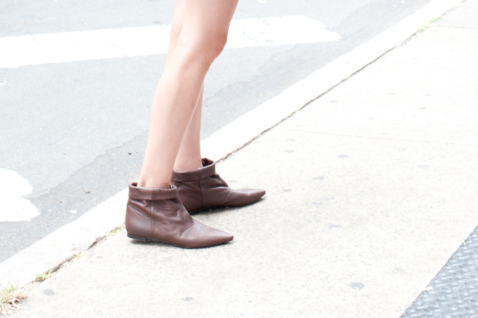 5036 leather boots; brown