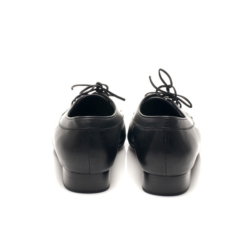 J545 leather loafers; black