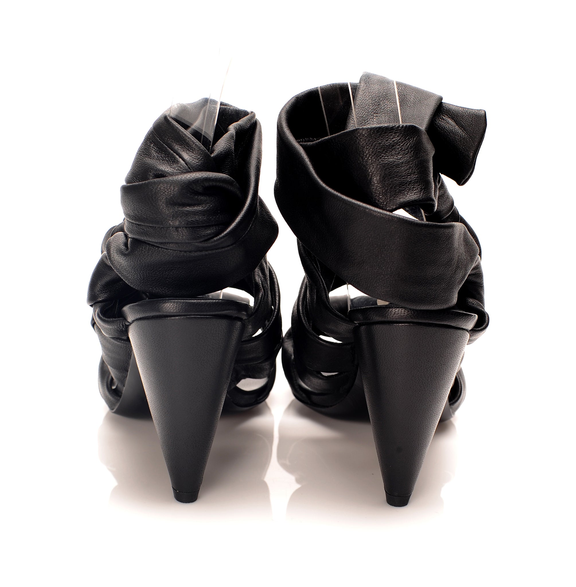 K737 leather heels; black