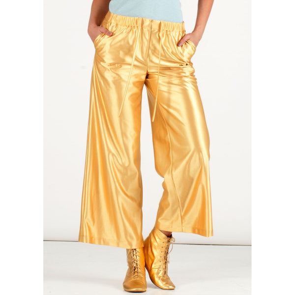 J117 leather boots; retro gold