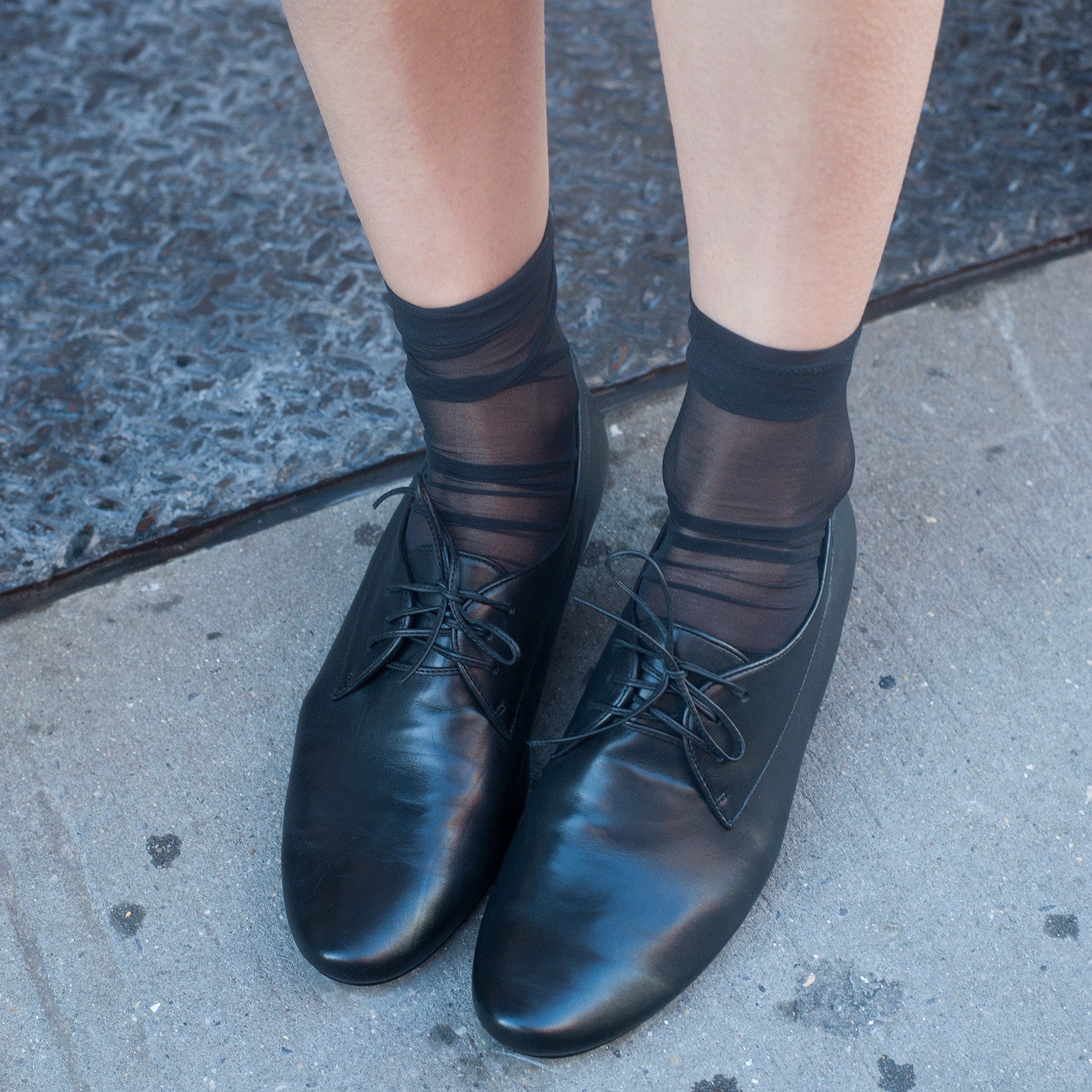 J545 leather loafers; black