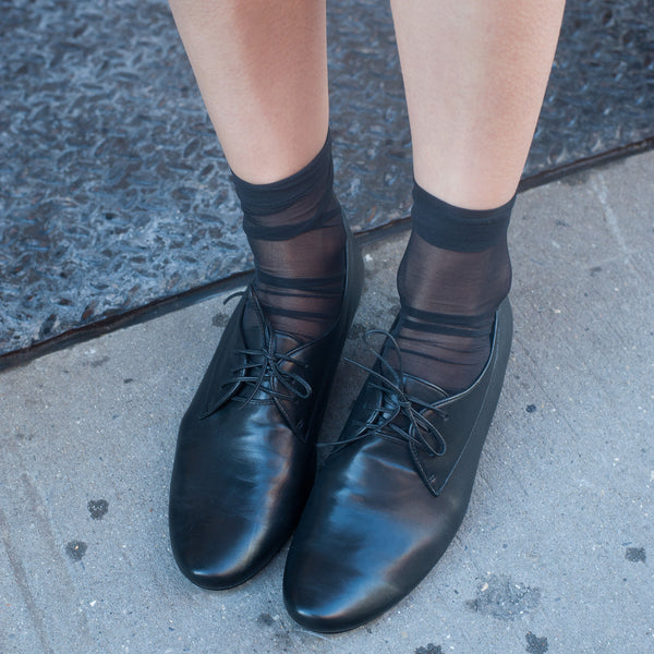 J545 leather loafers; black