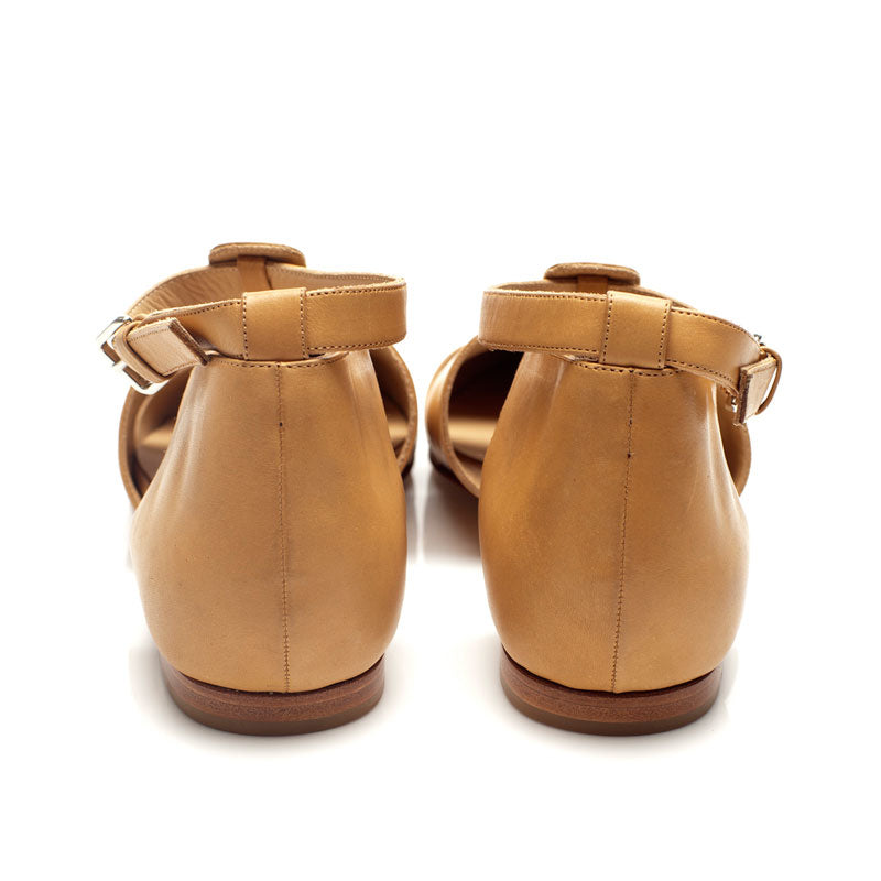 K740 leather loafers; tan