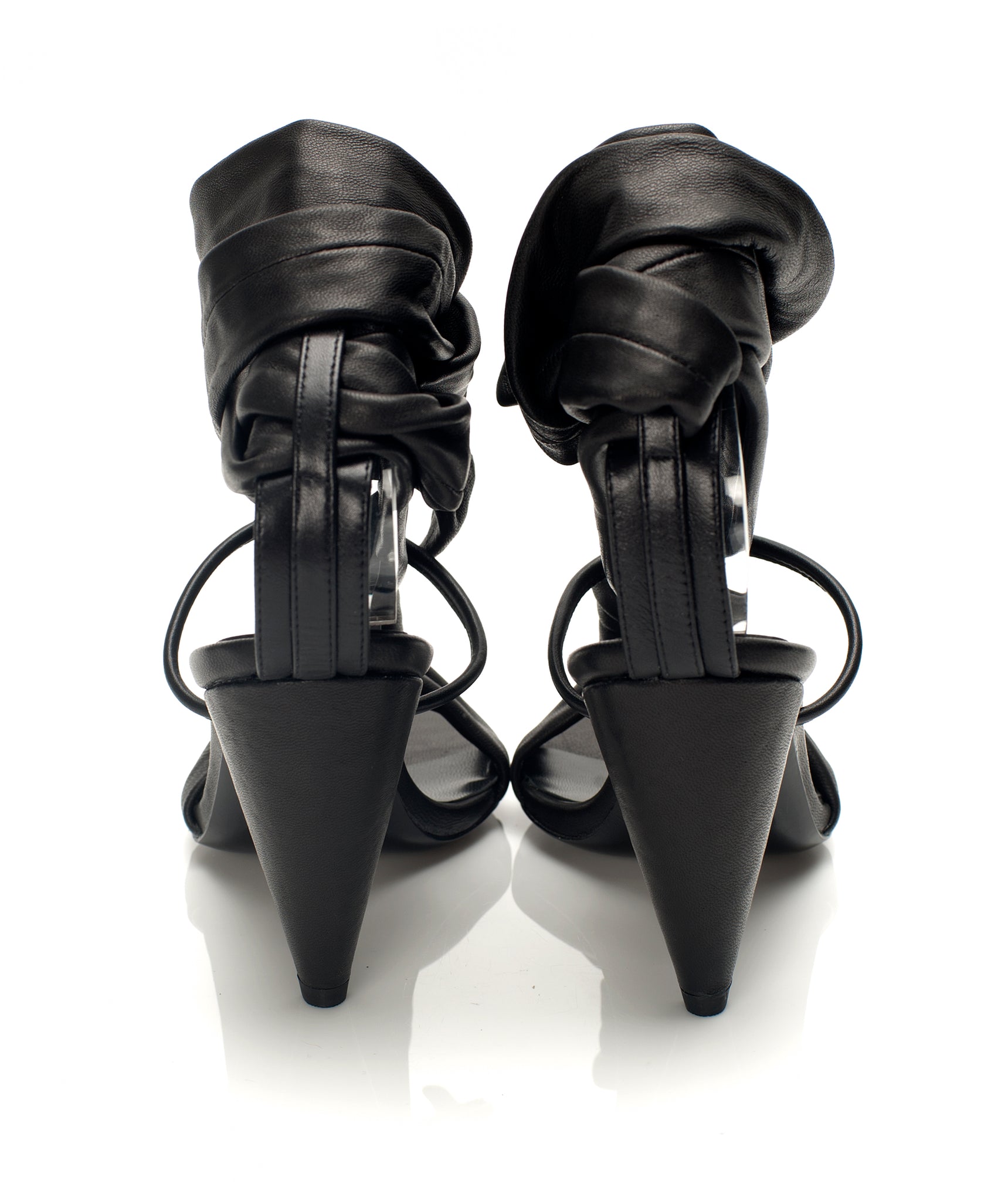 K738 leather heels; black