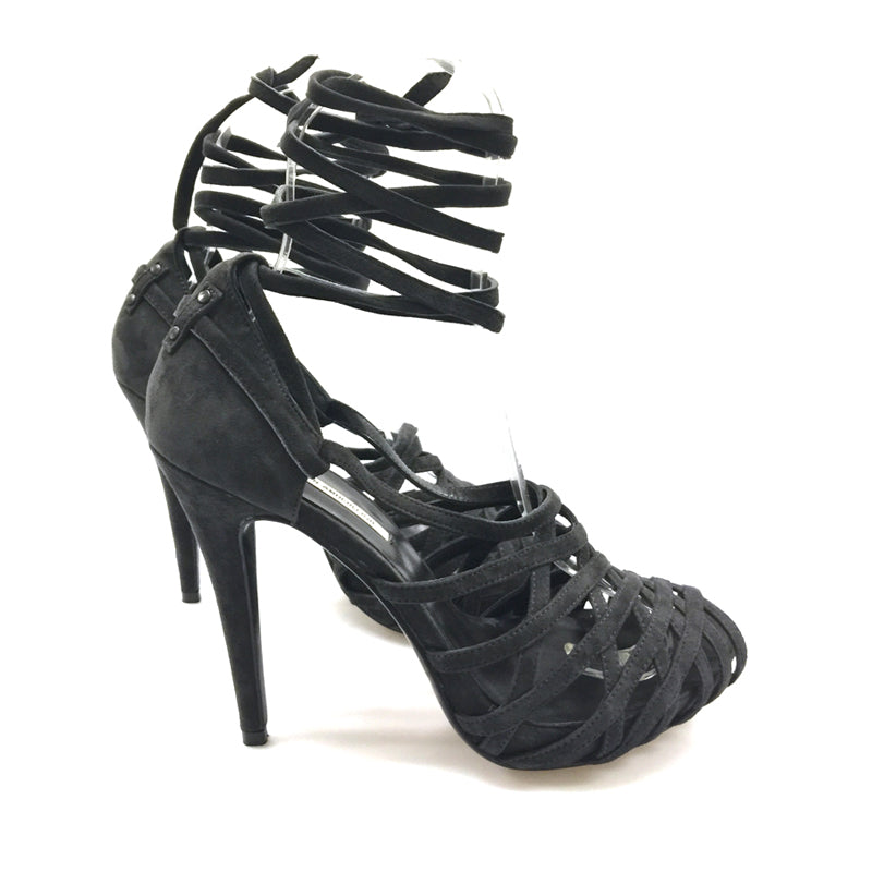 K431 suede heels; coal