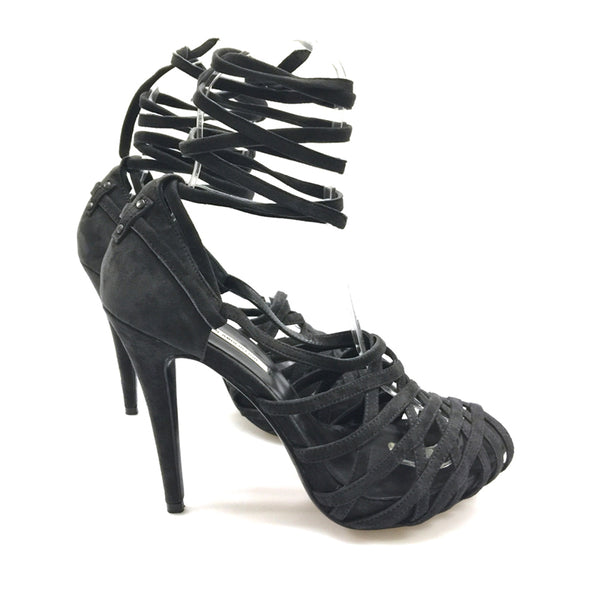 K431 suede heels; coal