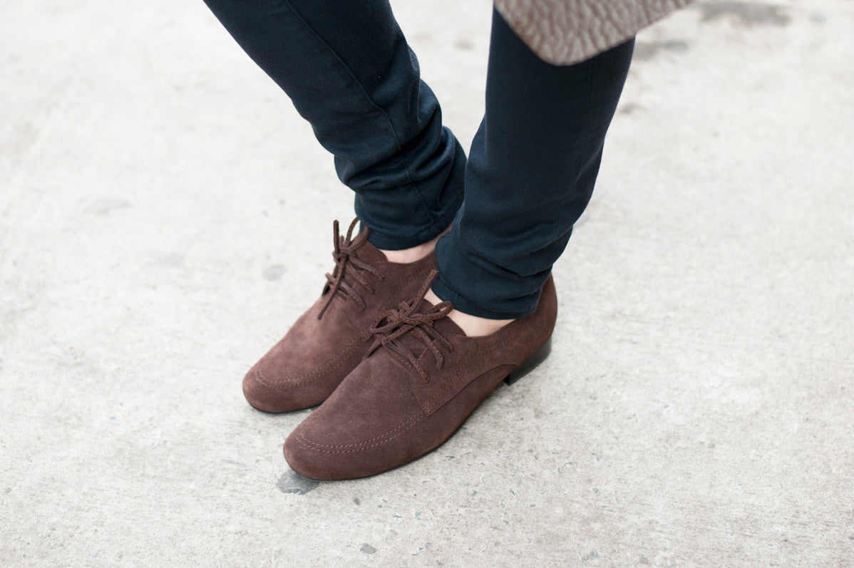 K559 suede loafers; toffee