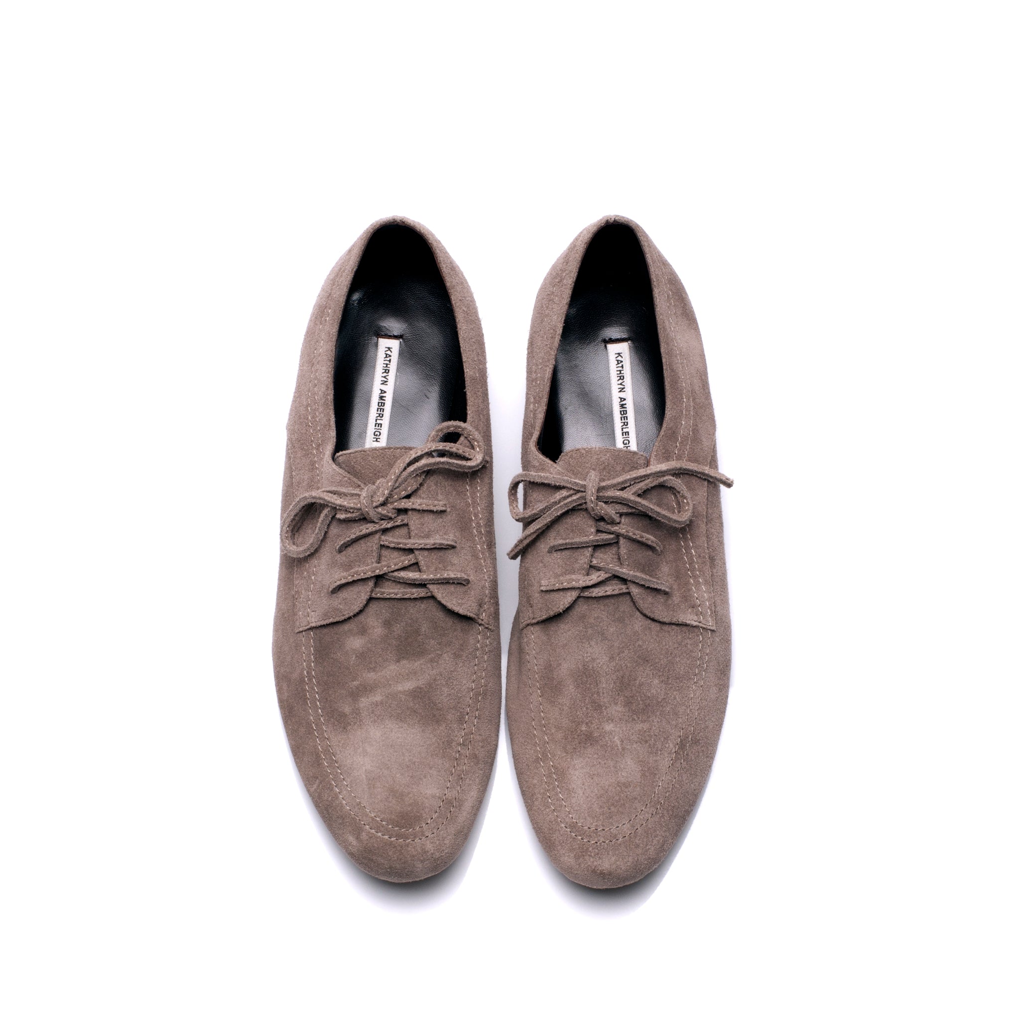 K559 suede loafers; nude grey