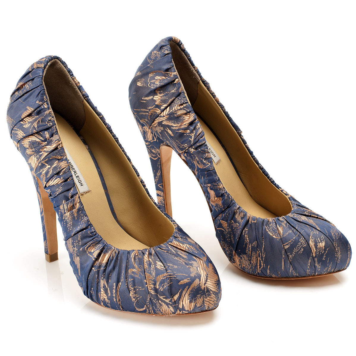 3089 jacquard heels; violet