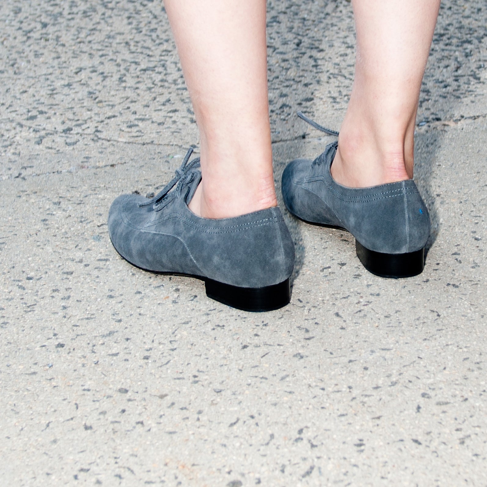 K559 suede loafers; dark grey