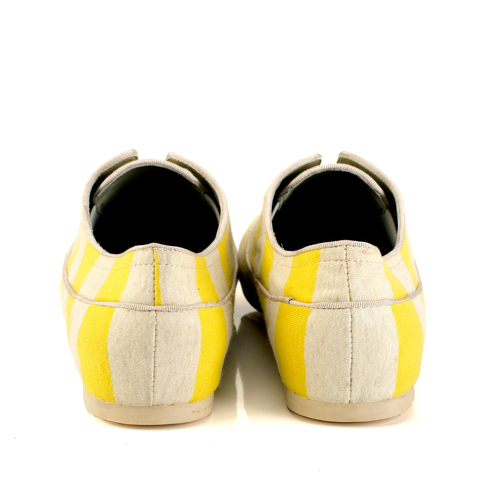 K436 cotton sneakers; lemon and oat