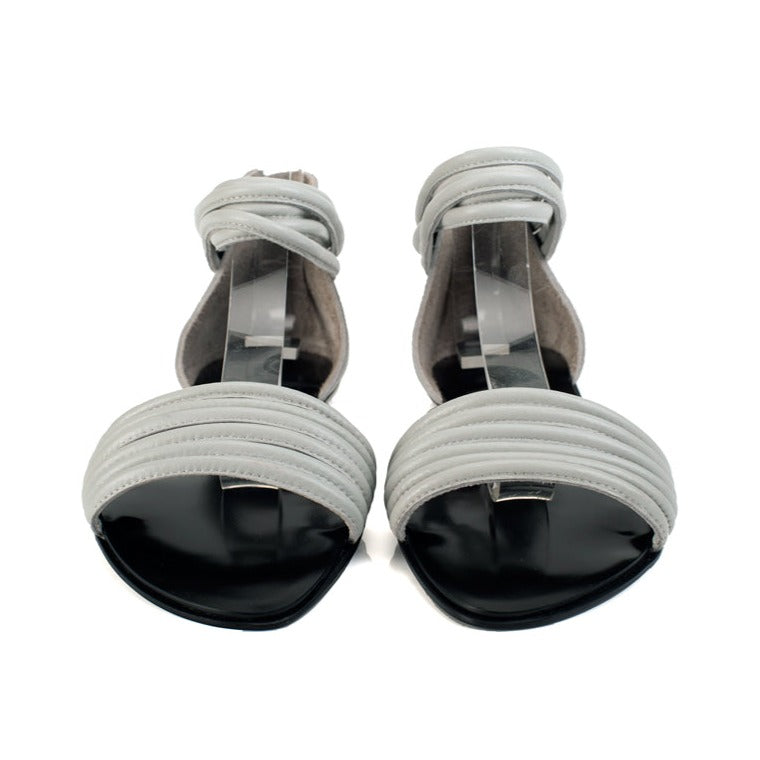 7500 leather sandals; smoke