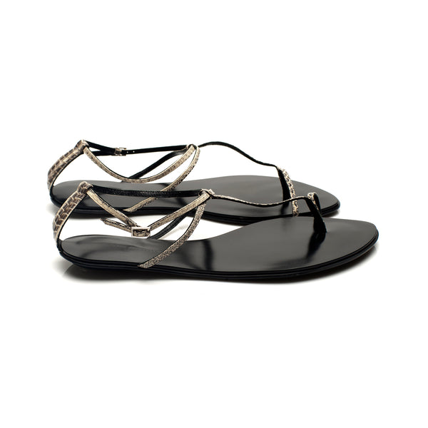 3019 snakeskin sandals; white python