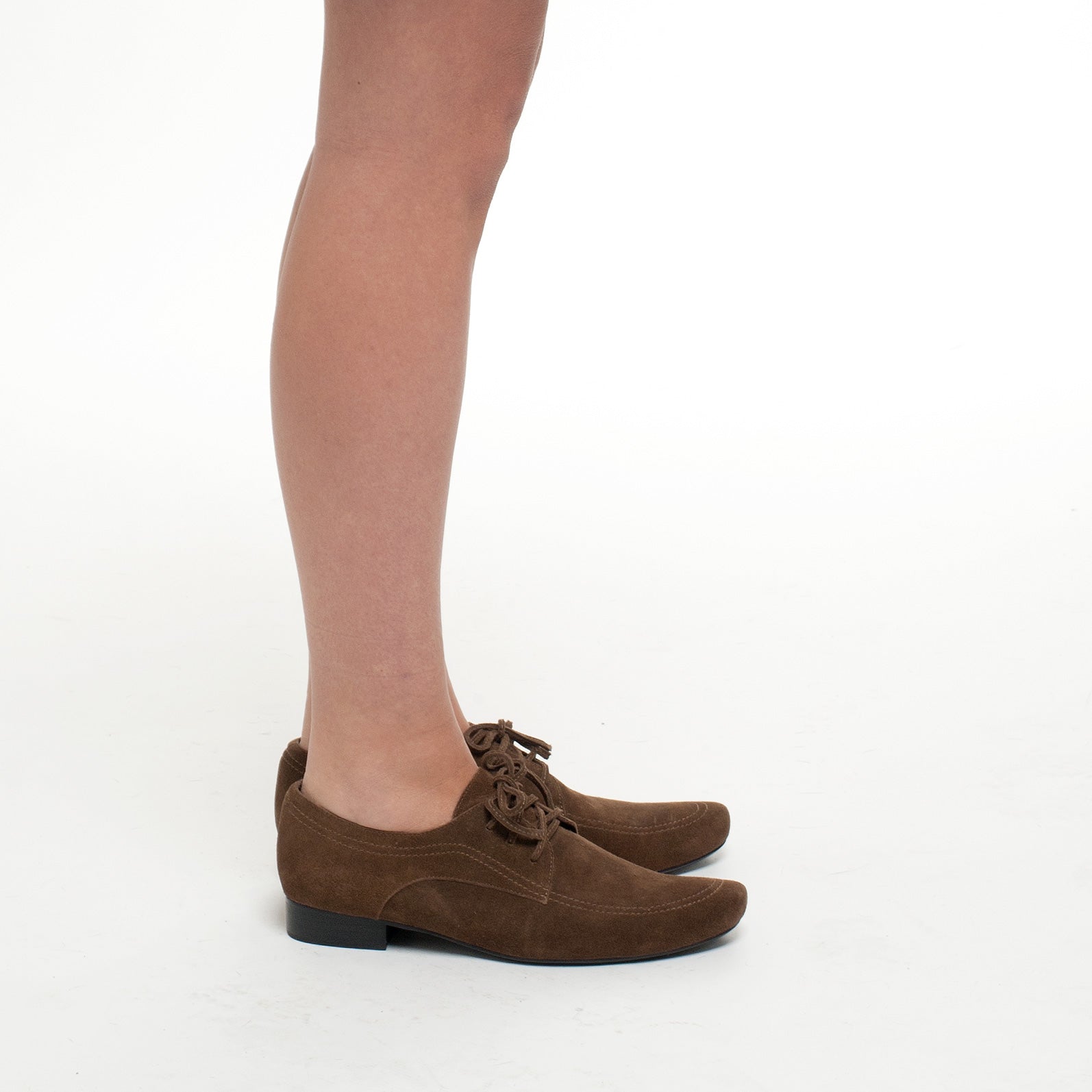K559 suede loafers; cacao