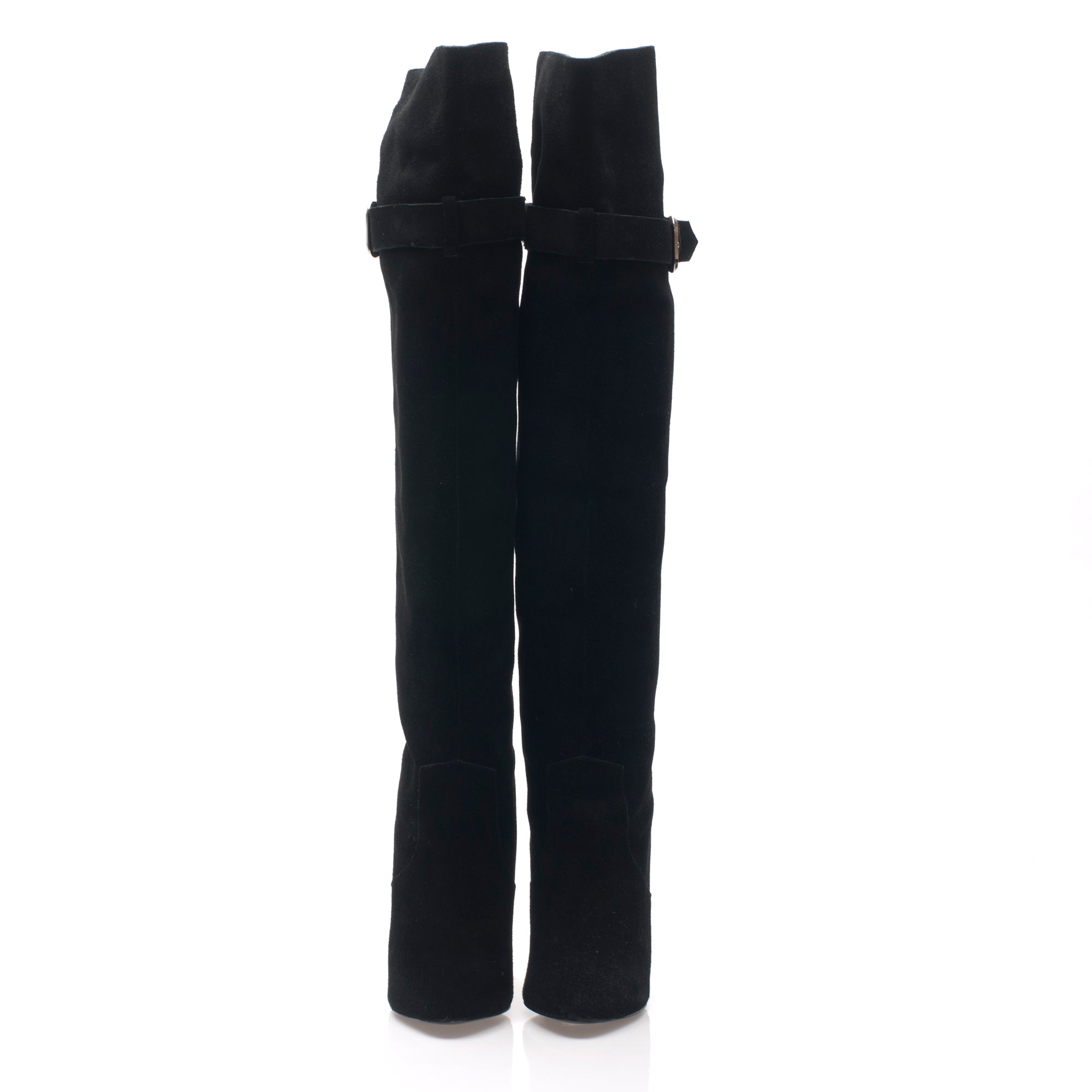 1204 suede boots; black
