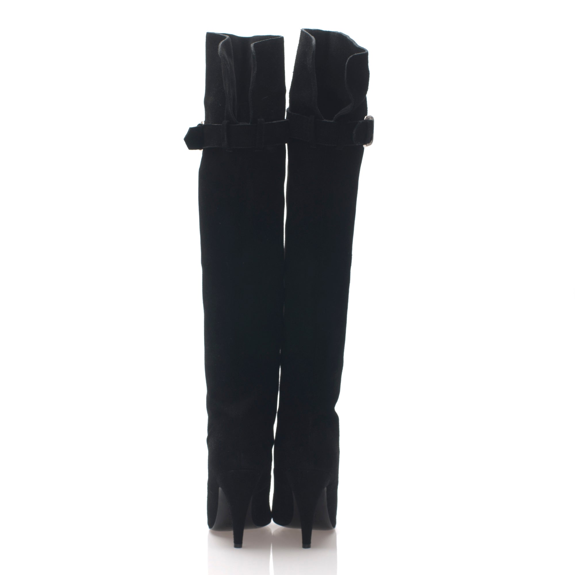 1204 suede boots; black