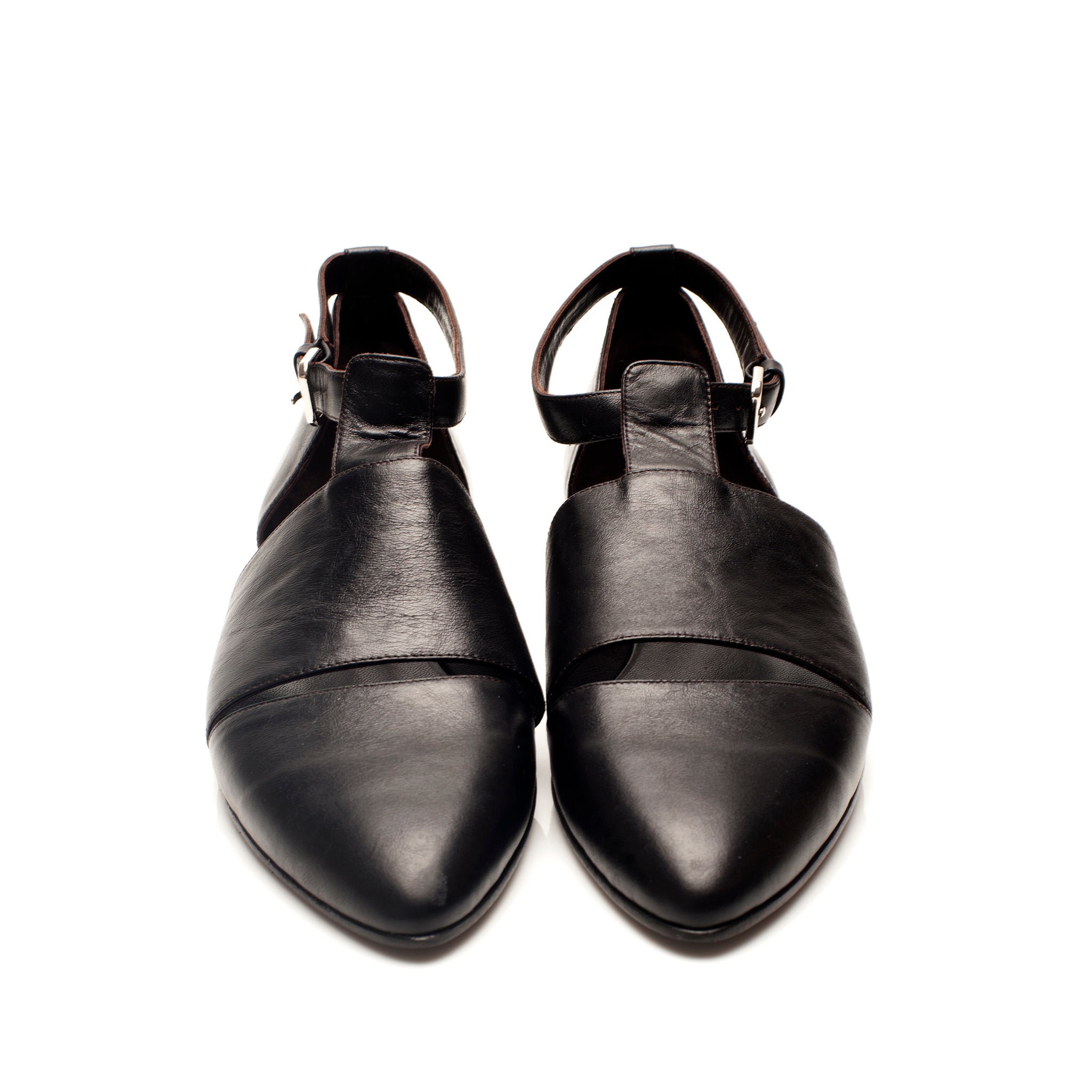 K740 leather loafers; dark chocolate