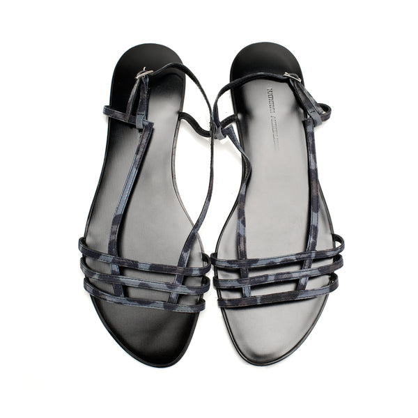 3015 leather sandals; blue leo
