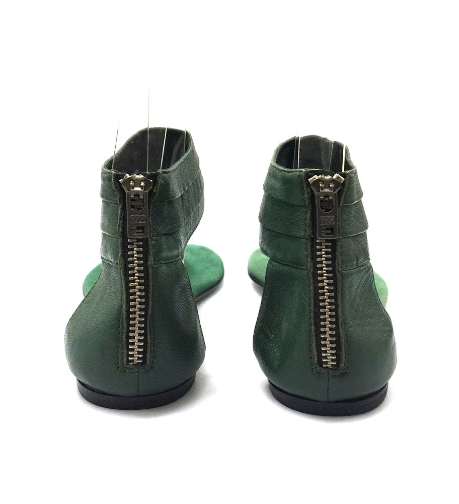 7922 leather sandals; green
