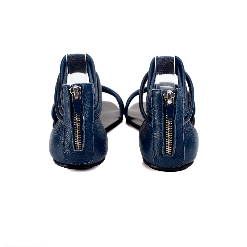 7500 leather sandals; navy