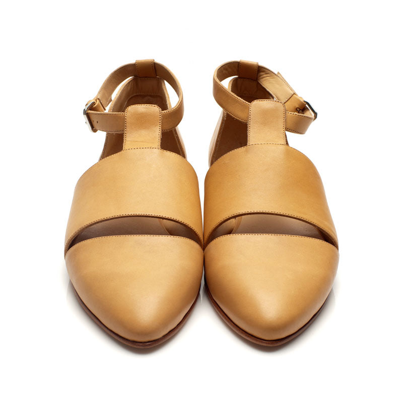 K740 leather loafers; tan